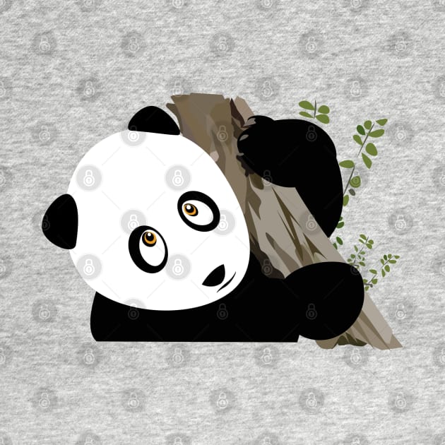 Panda in the tree by adamzworld